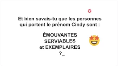 Quel chanteur a chant&eacute; le pr&eacute;nom ''Cindy'' ?