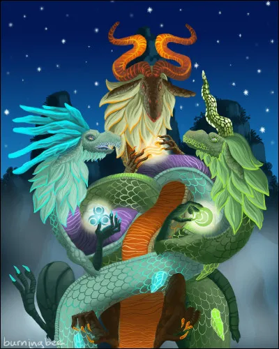 Quel dragon s'engouffre dans l'ab&icirc;me proche du village ?