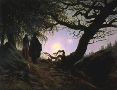 Art : Quel peintre est l'auteur de la toile "Homme et femme contemplant la lune" en 1824 ?