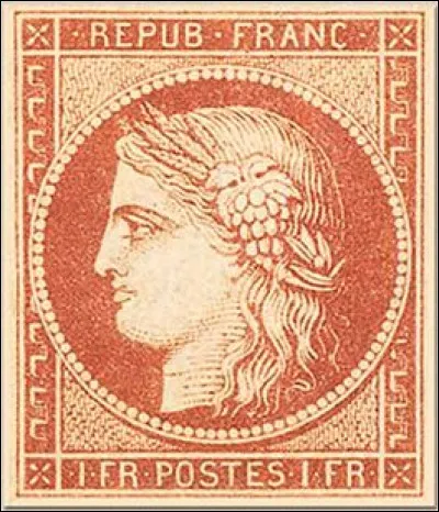 En janvier 1849, la poste sort le premier timbre &agrave; l'effigie de la d&eacute;esse...