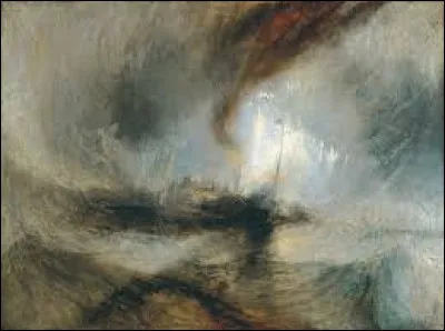 Qui a peint ce tableau intitul&eacute; "Temp&ecirc;te de neige en mer" ?
