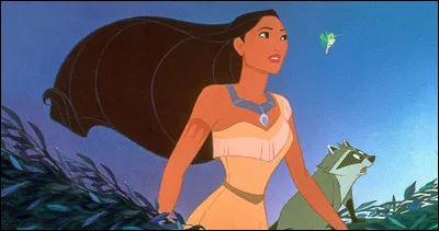Pocahontas est amie avec la loutre et le h&eacute;ron.