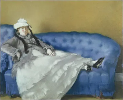 Qui a repr&eacute;sent&eacute; son &eacute;pouse dans un sofa bleu ?