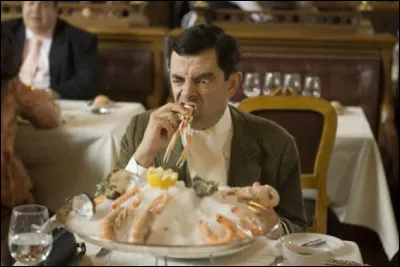 Pour l'humour, voici Mr Bean au restaurant. Dans quel film l'avez-vous vu chipoter sur les fruits de mer ?