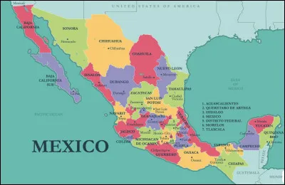 Quel &Eacute;tat du Mexique n'est pas limitrophe de celui d' Oaxaca ?