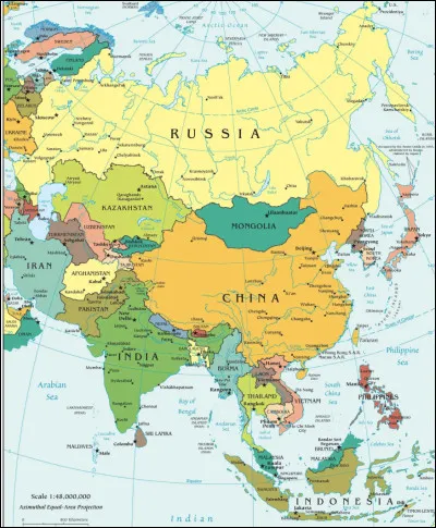 Quel pays n'est pas limitrophe de celui de la Chine ?