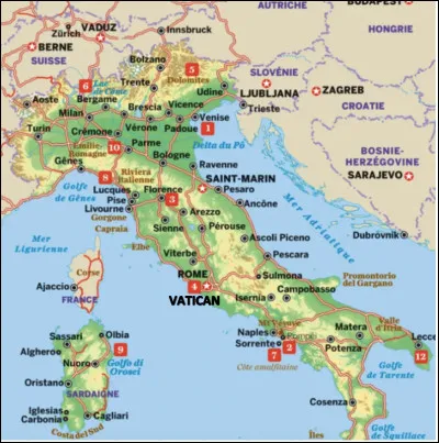 Quel pays n'est pas limitrophe de celui de l'Italie ?