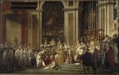 Napol&eacute;on Bonaparte se fait sacrer empereur sous le nom de Napol&eacute;on Ier le 2 d&eacute;cembre 1804.