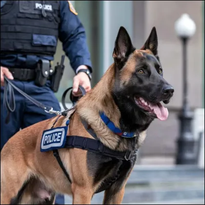 Le malinois est plus populaire que le berger allemand comme chien policier.Vrai ou faux ?