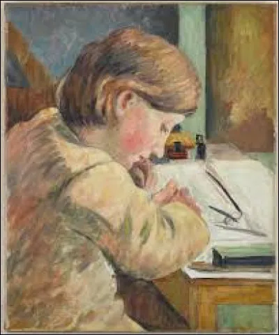 Quel peintre a repr&eacute;sent&eacute; son fils "Paul-Emile &eacute;crivant" ?