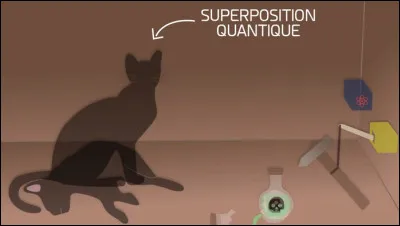 Le chat de Schr&ouml;dinger est une exp&eacute;rience :