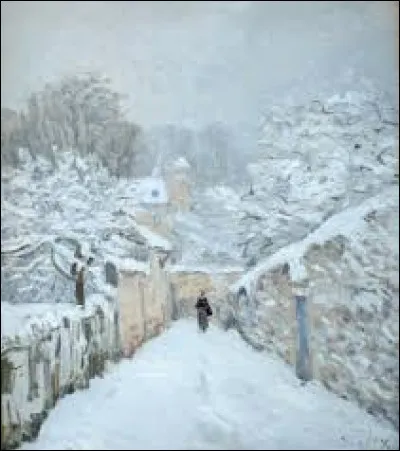 Qui a peint ce tableau intitul&eacute; "La Neige &agrave; Louveciennes" ?