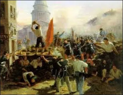 Lors de la r&eacute;volution de 1848, Paris s'est couvert de ...