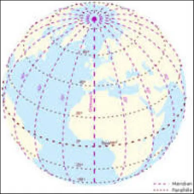 Un est une demi-ellipse imaginaire trac&eacute;e sur le globe terrestre reliant les p&ocirc;les