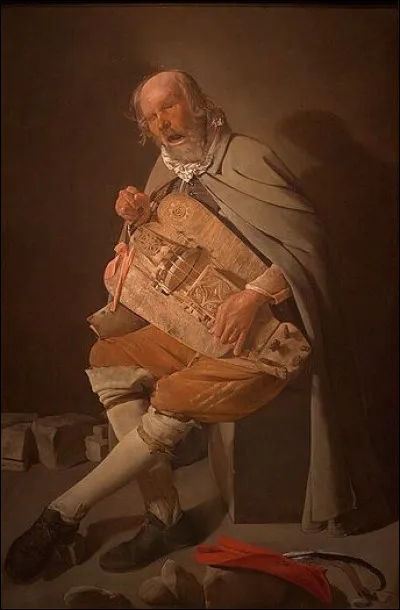 "Le Vielleur", aussi intitul&eacute; "Le Vielleur &agrave; la mouche", est un tableau peint...