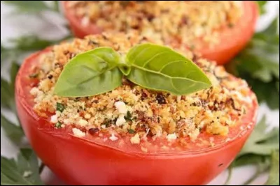 Sur la photo, ce sont des tomates &agrave; la proven&ccedil;ale qui sont repr&eacute;sent&eacute;es.