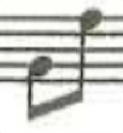 (Les 10 premi&egrave;res questions sont en cl&eacute; de sol) Quelles sont ces deux notes (de bas en haut) ?