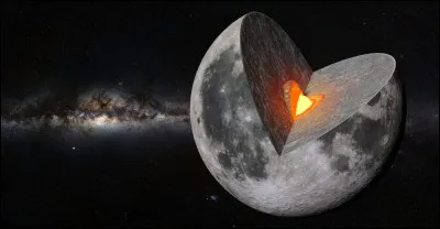La Lune poss&egrave;de un noyau de mercure solide recouvert d�une couche de mercure liquide.