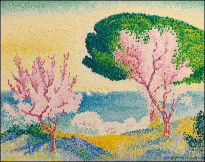 Et on termine sur le ''Printemps rose'' tr&egrave;s joli tableau pointilliste du peintre :