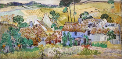 Quel peintre n&eacute;erlandais est l'auteur de ce tableau intitul&eacute; ''Fermes pr&egrave;s d'Auvers'' ?