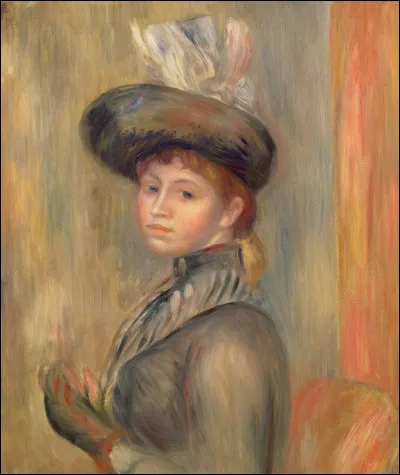 Qui a peint "Fille en gris-bleu mettant son gant" ?