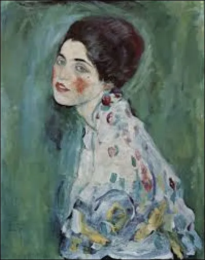 Quel symboliste a r&eacute;alis&eacute; cette toile, entre 1916 et 1917, intitul&eacute;e ''Portrait d'une dame'' ?