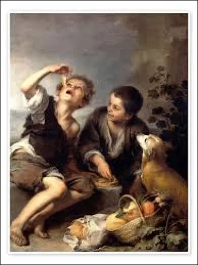 Quel artiste du Si&egrave;cle d'or espagnol a r&eacute;alis&eacute; cette peinture intitul&eacute;e ''Enfants mangeant un g&acirc;teau'', en 1670 ?