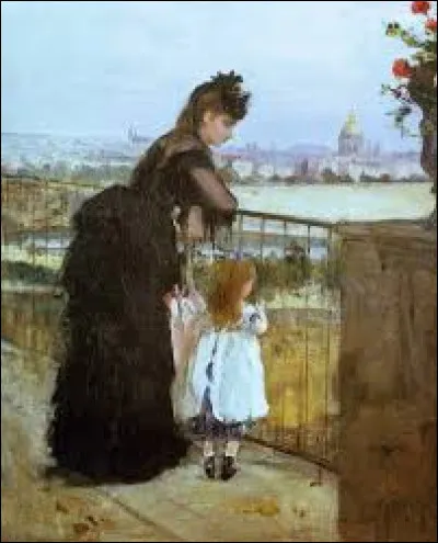 Lequel de ces trois peintres a r&eacute;alis&eacute;, en 1872, cette toile nomm&eacute;e ''Femme et enfant sur un balcon'' ?