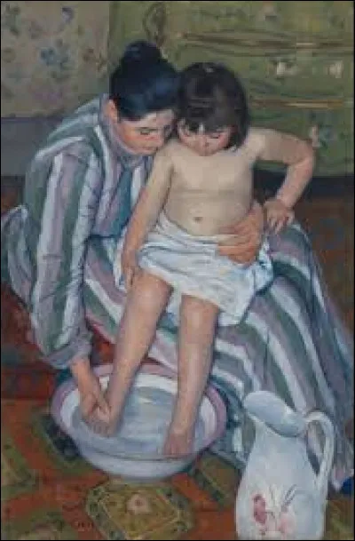 De ces trois impressionnistes, laquelle a r&eacute;alis&eacute;, en 1893, cette toile intitul&eacute;e ''Le Bain de l'enfant'' ?