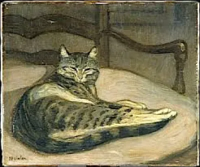 Qui a peint ce tableau intitul&eacute; "Chat sur un fauteuil" ?