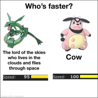 Citez les Pok&eacute;mon plus lents que leur pr&eacute;-&eacute;volution :