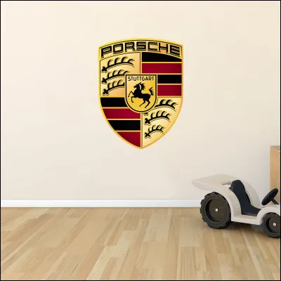 Qu'est-il inscrit sur le logo Porsche (actuel et ancien) ?