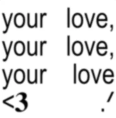 J'ai sorti la chanson "Your Love" :