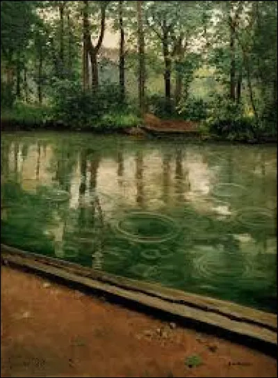 En 1875, quel impressionniste a r&eacute;alis&eacute; cette toile intitul&eacute;e ''L'Yerres, pluie'' ?
