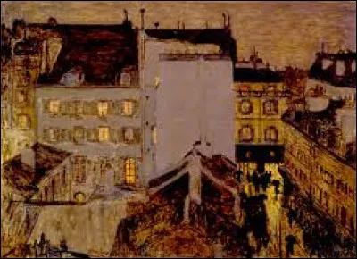 Datant de 1897, ''Montmartre sous la pluie'' est l'�uvre de l'artiste...