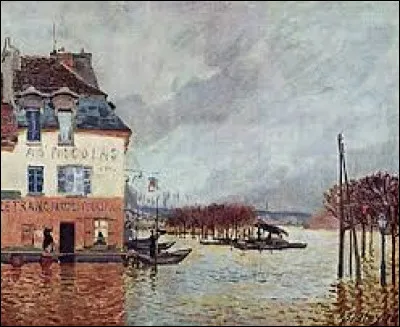 S&eacute;rie de quatre &agrave; sept tableaux, ''L'Inondation &agrave; Port Marly'', ces peintures ont &eacute;t&eacute; r&eacute;alis&eacute;es en 1876. Quel impressionniste est l'auteur de ces �uvres ?