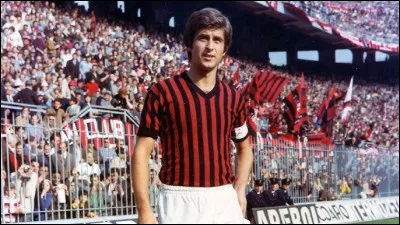 Qui est ce footballeur, ballon d'or en 1969, qui a jou&eacute; comme n&deg;10 au Milan AC, club avec lequel il a remport&eacute; trois titres de champion d�Italie (en 1962, 1968 et 1979) et quatre Coupes d�Italie (en 1967, 1972, 1973 et 1977) ?