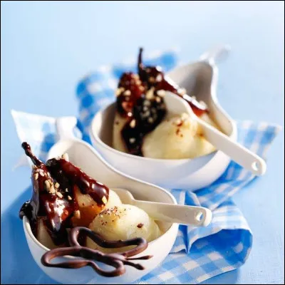 Quel fruit retrouve-t-on dans ce d&eacute;licieux dessert dit "Belle-H&eacute;l&egrave;ne" ?