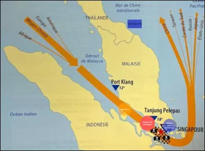 Quel est ce d&eacute;troit en Asie, long de plus de 900 km ?
