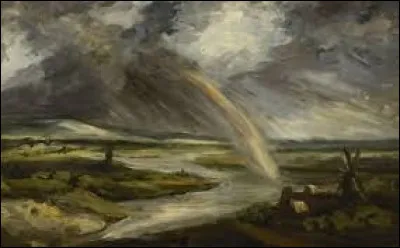 Entre 1820 et 1830, quel paysagiste a r&eacute;alis&eacute; cette huile sur papier intitul&eacute;e ''L'Orage sur la vall&eacute;e de la Seine'' ?