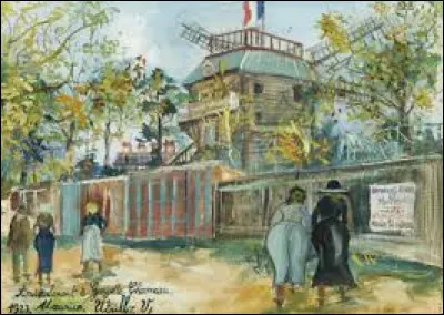 Datant de 1923, ''Moulin de la Galette, Montmartre'' est l'�uvre de l'artiste...