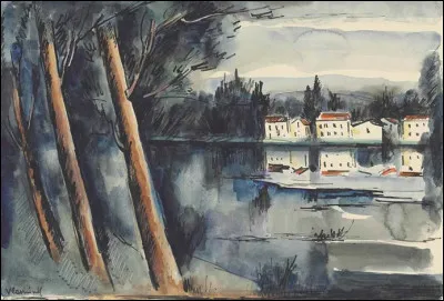 Son tableau s'intitule ''Bord de rivi&egrave;re" :