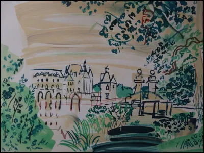 Voici le ch&acirc;teau de Chenonceau ! Qui a sign&eacute; ce tableau ?