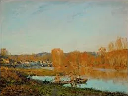 Datant de 1873, ''L'Automne : bords de la Seine pr&egrave;s de Bougival'' est l'�uvre de l'impressionniste...