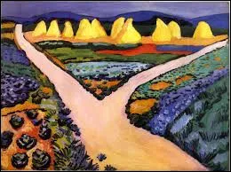 En 1911, quel expressionniste a r&eacute;alis&eacute; cette �uvre nomm&eacute;e ''Champs potagers'' ?