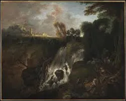 Vers 1715, quel rococo a r&eacute;alis&eacute; cette toile nomm&eacute;e ''La Chute d'eau'' ?