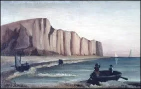 Vers 1895, quel na&iuml;f a r&eacute;alis&eacute; cette toile intitul&eacute;e ''La Falaise'' ?