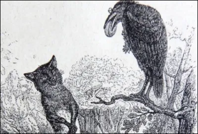 Que fait le renard, rus&eacute; et manipulateur, face au corbeau dans "Le Corbeau et le Renard" ?