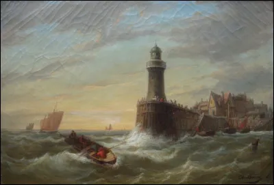 De qui est ce tableau intitul&eacute; ''Entr&eacute;e du port de Saint-Nazaire par jour de temp&ecirc;te'' ?