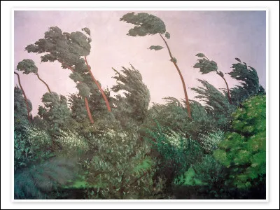 Quel peintre nous montre le vent qui souffle dans les arbres ?